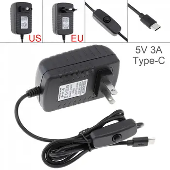5V 3A Power Adapter Charger Converter with Switch Suitable Fit for Raspberry Pi4 TypeC USB Power Charging
5V 3A Power Adapter Charger Converter with Switch Suitable Fit for Raspberry Pi4 TypeC USB Power Charging