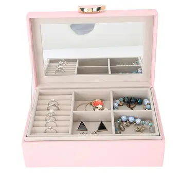 Jewelry Organizer Case Portable PU Leather Display Lady Case Ear Studs Ring Bracelet Storage Box with Mirror Jewelry Organizer
Jewelry Organizer Case Portable PU Leather Display Lady Case Ear Studs Ring Bracelet Storage Box with Mirror Jewelry Organizer
