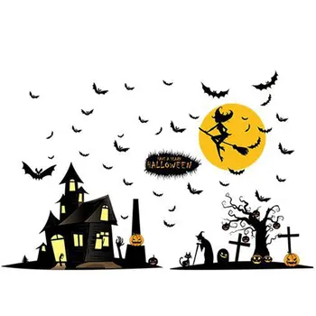 Cartoon Witch Castle Happy Halloween Wall Sticker Bar Mall Festival Decoration Self Adhesive Removable Sticker
Cartoon Witch Castle Happy Halloween Wall Sticker Bar Mall Festival Decoration Self Adhesive Removable Sticker