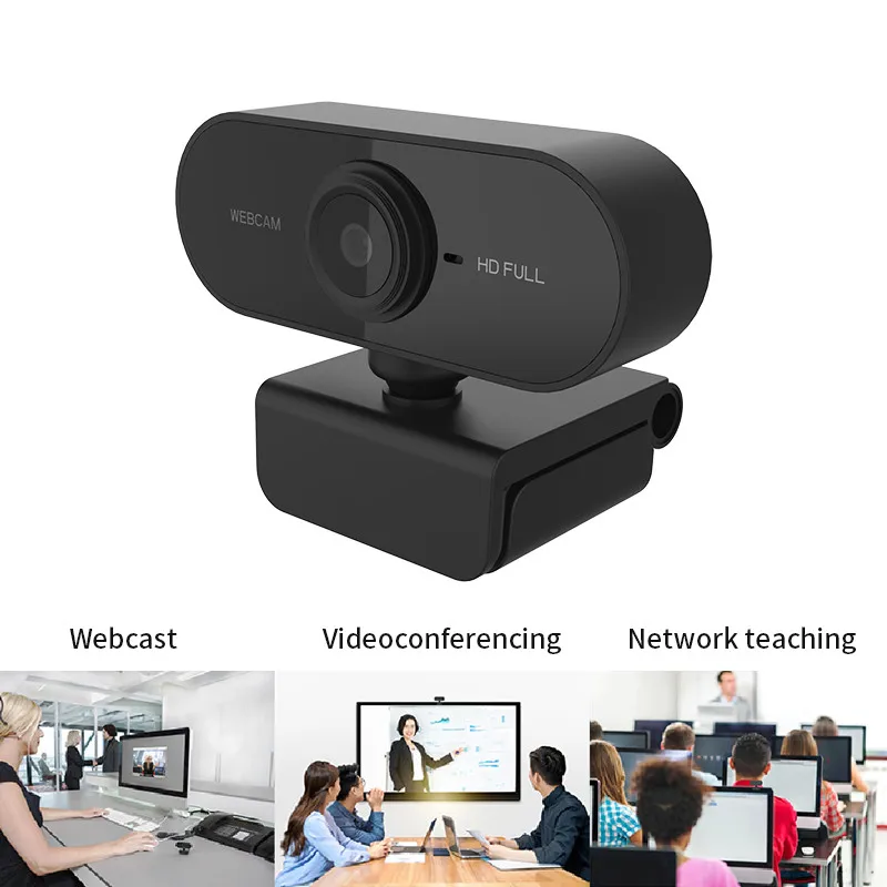USB Webcam Camera 1080P HD Computer Webcam with Microphone 360 Degree Rotation for Webcast ,Network Teaching, Video Conference
USB Webcam Camera 1080P HD Computer Webcam with Microphone 360 Degree Rotation for Webcast ,Network Teaching, Video Conference