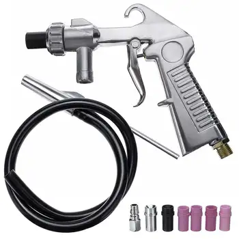 Doersupp Sandblaster Feed Blast Guns Air Siphon Sand Blasting Abrasive Tool Ceramic Nozzles Tips Kit Power Tools Sprayer