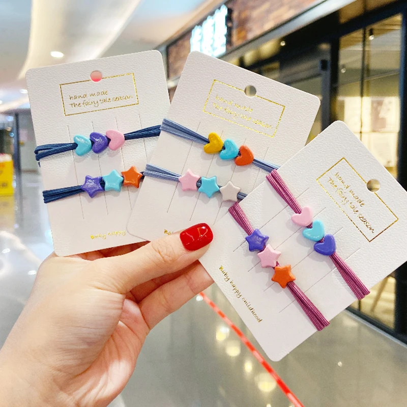 2Pcs/Set Children Cute Colors Star Love Rubber Bands Scrunchies Sweet Ponytail Holder Elastic Hair Bands Kids Hair Accessories
2Pcs/Set Children Cute Colors Star Love Rubber Bands Scrunchies Sweet Ponytail Holder Elastic Hair Bands Kids Hair Accessories