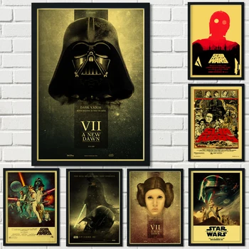Retro style art poster popular science fiction movie Star Wars family wall decoration painting Vida poster bar cafe decoration
Retro style art poster popular science fiction movie Star Wars family wall decoration painting Vida poster bar cafe decoration