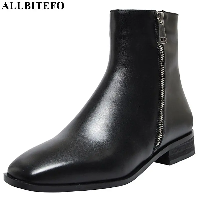 ALLBITEFO real genuine leather Pure color women boots Square toe ankle boots comfortable Autumn Winter fashion girls boots
ALLBITEFO real genuine leather Pure color women boots Square toe ankle boots comfortable Autumn Winter fashion girls boots