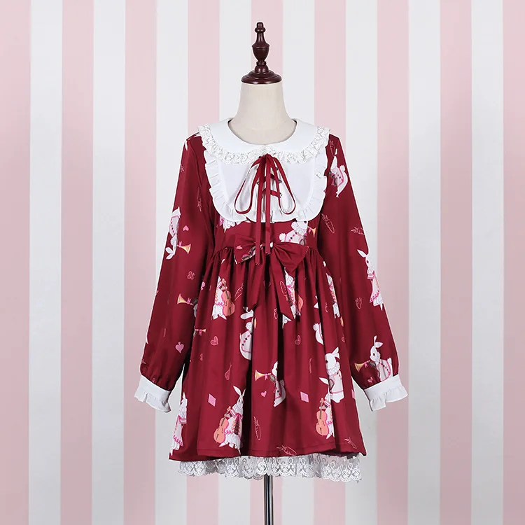 Halloween Women Cartoon Lolita Dress Sexy Lace Princess Tea Party Loli Robe Gowns Sweet Girl Print Stage Show Cosplay Costumes 
Halloween Women Cartoon Lolita Dress Sexy Lace Princess Tea Party Loli Robe Gowns Sweet Girl Print Stage Show Cosplay Costumes