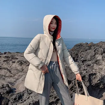 New Printed Letter Winter Women Parkas Medium-Long Down Cotton Coat Female Hooded Long Sleeve Office Lady Winter Overcoat H014
New Printed Letter Winter Women Parkas Medium-Long Down Cotton Coat Female Hooded Long Sleeve Office Lady Winter Overcoat H014