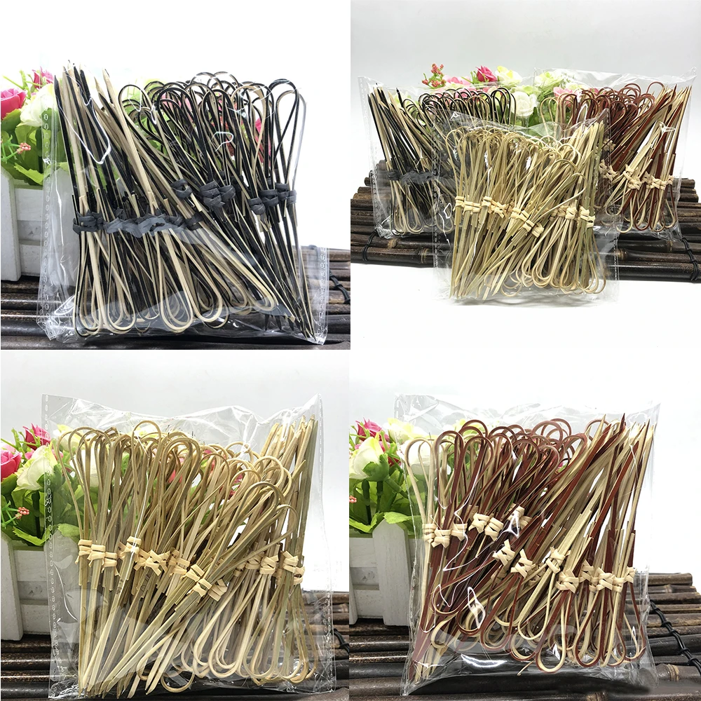 50Pcs Cute Bamboo Stick Knot Skewers Cocktail Sticks Canape Buffet Party Tableware Food Cocktail Sandwich Fork Stick Skewer 
50Pcs Cute Bamboo Stick Knot Skewers Cocktail Sticks Canape Buffet Party Tableware Food Cocktail Sandwich Fork Stick Skewer