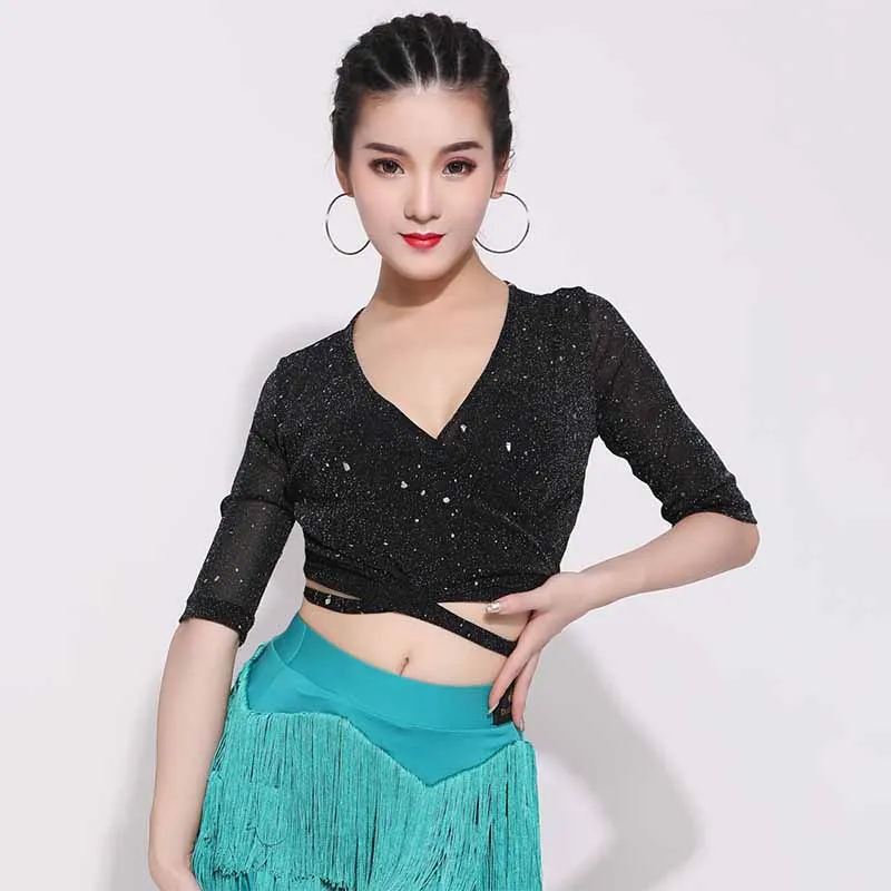 New Latin Dance Top Women Sparkling V Collar Samba Salsa Rumba Shirt Ladies Dancing Performance Practice Wear Clothes PY227
New Latin Dance Top Women Sparkling V Collar Samba Salsa Rumba Shirt Ladies Dancing Performance Practice Wear Clothes PY227