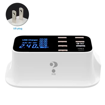 Type-c Tablet Digital Display Multi-port Travel Desktop USB Smart Charger Quick Phone LCD Home Office Power Adapter
Type-c Tablet Digital Display Multi-port Travel Desktop USB Smart Charger Quick Phone LCD Home Office Power Adapter