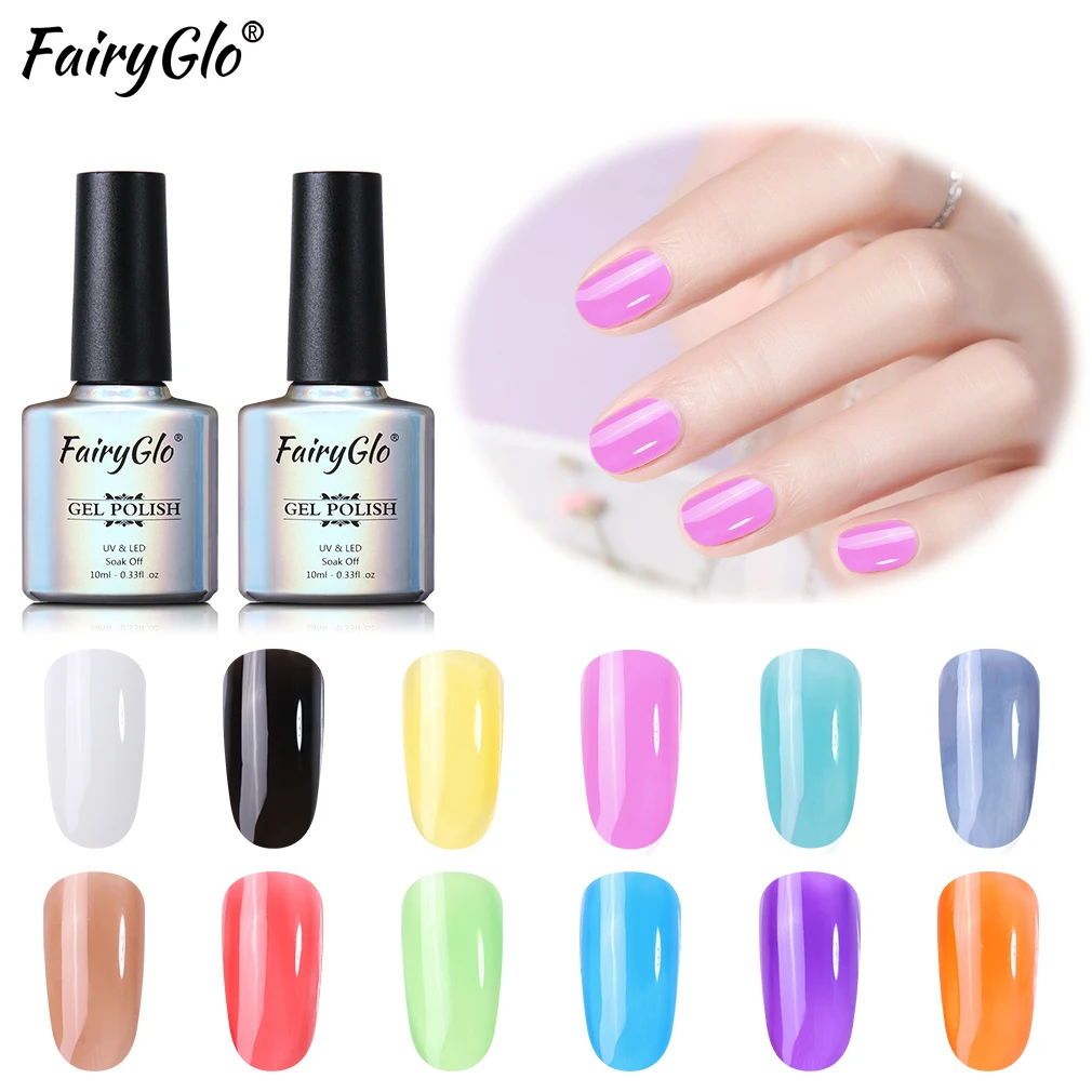 FairyGlo 10ml Translucent Color UV Gel Nail Polish Gemstone Glass Hybrid Varnish For Nails Art Gel Polish Manicure Lacquer
FairyGlo 10ml Translucent Color UV Gel Nail Polish Gemstone Glass Hybrid Varnish For Nails Art Gel Polish Manicure Lacquer