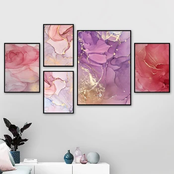 Modern Abstract Beautiful Colorful Pink Golden Petals Ink Canvas Painting Wall Art Nordic Print Scandinavian Decoration Picture
Modern Abstract Beautiful Colorful Pink Golden Petals Ink Canvas Painting Wall Art Nordic Print Scandinavian Decoration Picture