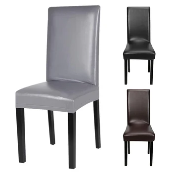 Dining Chair Covers, Solid Pu Leather Waterproof and Oilproof Stretch Dining Chair Cover Slipcover for Home Decorative Brown
Dining Chair Covers, Solid Pu Leather Waterproof and Oilproof Stretch Dining Chair Cover Slipcover for Home Decorative Brown