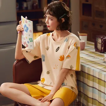 Lady's Nightdress Cotton Nightgown Plus Size Nightgown Cartoon Nightgown Loose Clothes Summer Girl's Nightdress
Lady's Nightdress Cotton Nightgown Plus Size Nightgown Cartoon Nightgown Loose Clothes Summer Girl's Nightdress