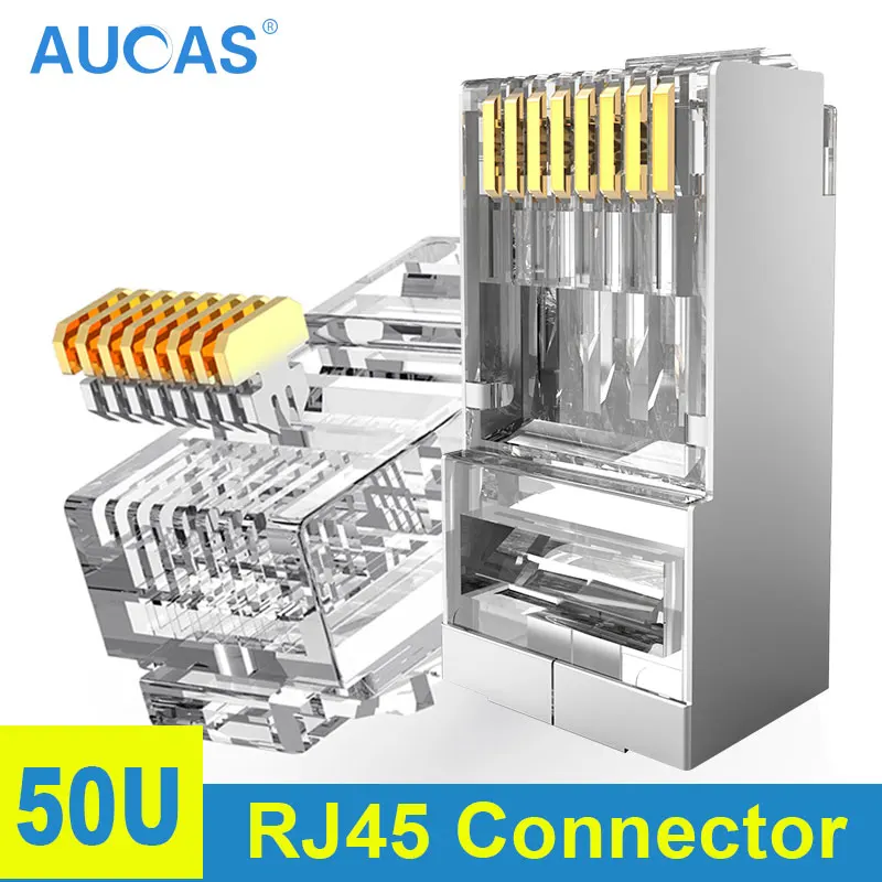 AUCAS Crimp Rj45 Crimper CAT6 CAT7 Lan Network 50U Gilded 8P8C Utp Head Plug Connector Female Equipment Tools Caps Gold Jack
AUCAS Crimp Rj45 Crimper CAT6 CAT7 Lan Network 50U Gilded 8P8C Utp Head Plug Connector Female Equipment Tools Caps Gold Jack
