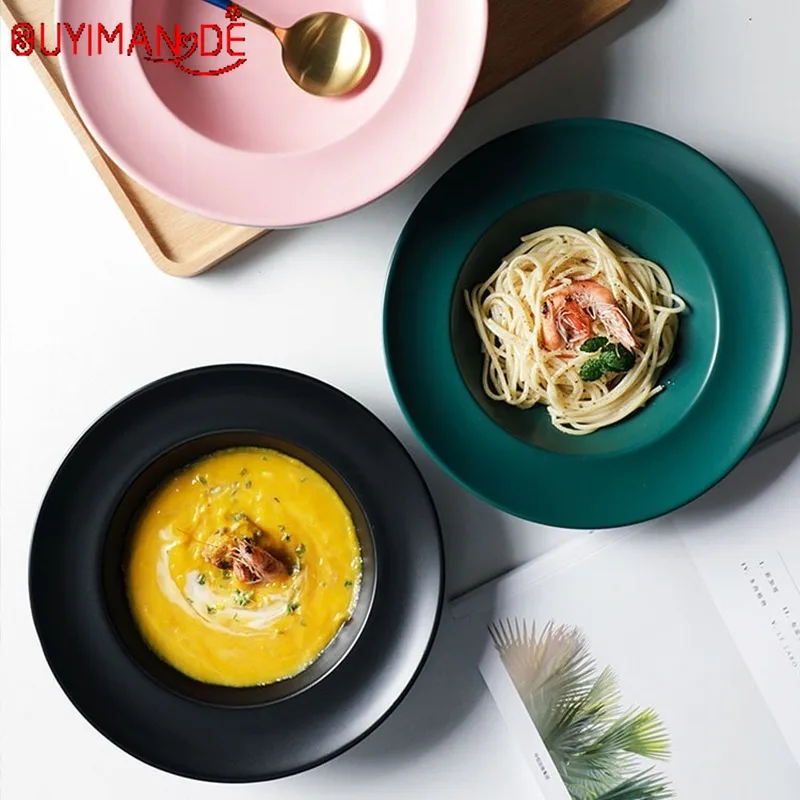 Nordic Style Glaze Ceramic Simple Creative Dinner Plate Pasta Plate Salad Plate Deep Soup Plate Western Food Straw Hat Plate
Nordic Style Glaze Ceramic Simple Creative Dinner Plate Pasta Plate Salad Plate Deep Soup Plate Western Food Straw Hat Plate