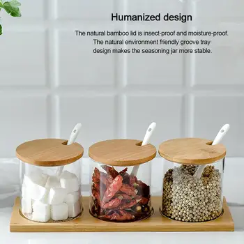 3pcs 325ml Transparent Glass Spice Racks Small Bamboo Seasoning Jar Box Set Household Condiment Containers For Kitchen Utensils
3pcs 325ml Transparent Glass Spice Racks Small Bamboo Seasoning Jar Box Set Household Condiment Containers For Kitchen Utensils