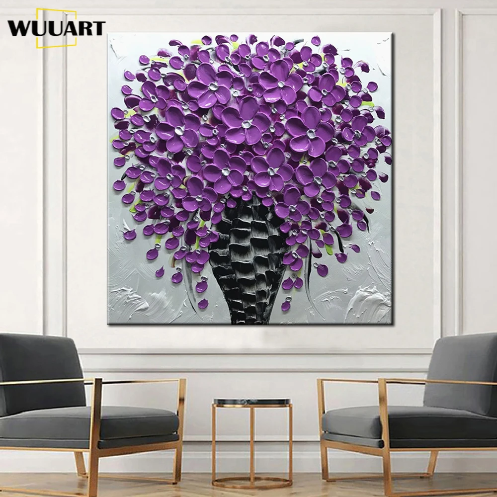 

Knife Oil Painting Modern Wall Art Painting Thick Texture Palette Hand Painted Abstract Canvas Painting Decor For Room unframed