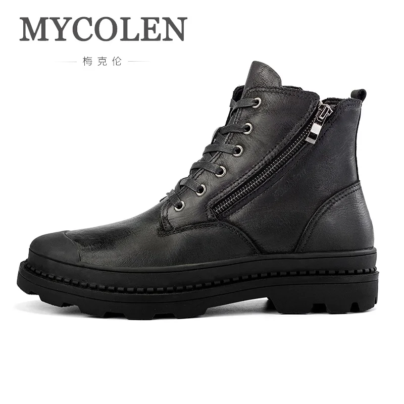 MYCOLEN High Top Work Boots Men Genuine Leather Warm Plush Shoes Men For Autumn Winter Zipper Round Toe Boots Male Chuteira
MYCOLEN High Top Work Boots Men Genuine Leather Warm Plush Shoes Men For Autumn Winter Zipper Round Toe Boots Male Chuteira
