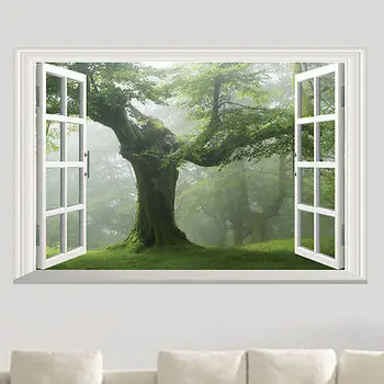 3D Big Old Green Tree Window Wall Art Sticker Vinyl Mural Home Room Decor Decals 
3D Big Old Green Tree Window Wall Art Sticker Vinyl Mural Home Room Decor Decals