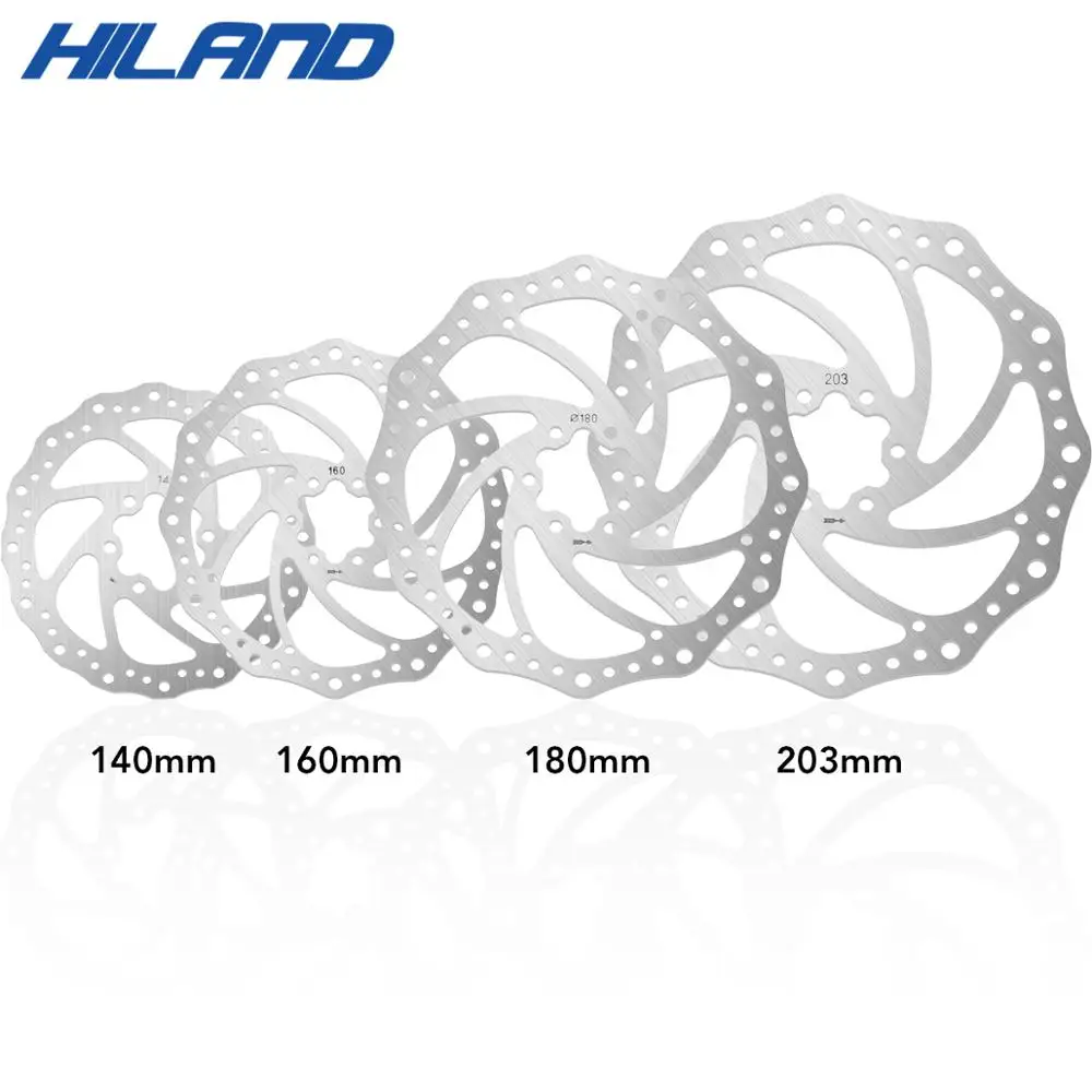 

Hiland 203mm/180mm/160mm/140mm 6 Inches Stainless Steel Rotor Disc Brake For MTB Mountain Road Cruiser Bike Bicycle parts