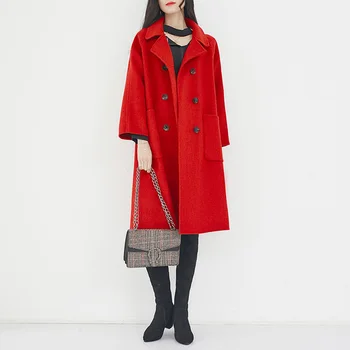 New arrival 2020 high quality 100% wool overcoat winter spring coat long red double faced cashmere coat women's pure wool coat
New arrival 2020 high quality 100% wool overcoat winter spring coat long red double faced cashmere coat women's pure wool coat