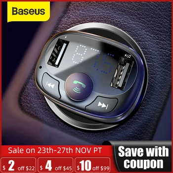 Baseus FM Transmitter Aux Modulator Wireless Bluetooth Handsfree Car Kit Car Audio MP3 Player Quick Charge Dual USB Car Charger
Baseus FM Transmitter Aux Modulator Wireless Bluetooth Handsfree Car Kit Car Audio MP3 Player Quick Charge Dual USB Car Charger
