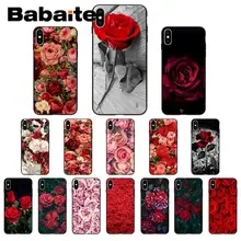美しいガーデン赤バラ花 DIY 塗装電話のための iphone X XS 最大 8 7 プラス 5S SE 6s XR カバー(China)