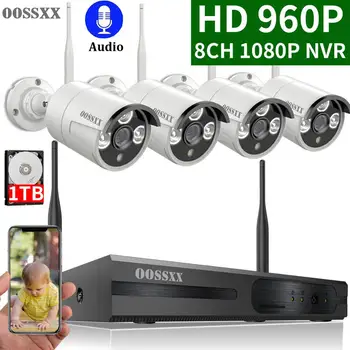 OOSSXX 8CH Wireless 1080P NVR Security Camera System 4pcs 960P Audio Record HD Outdoor CCTV Wireless IP Camera Video Surveillanc
OOSSXX 8CH Wireless 1080P NVR Security Camera System 4pcs 960P Audio Record HD Outdoor CCTV Wireless IP Camera Video Surveillanc