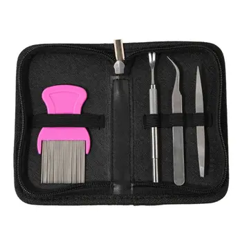 4Pcs Stainless Steel Pet Tick Remover Tool Set Fleas Lice Tweezer Clip Fork Comb
4Pcs Stainless Steel Pet Tick Remover Tool Set Fleas Lice Tweezer Clip Fork Comb