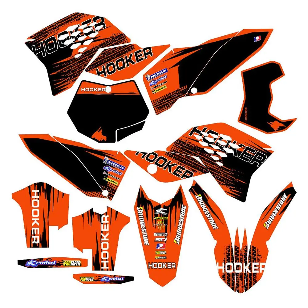 New Full Graphics Decals Stickers Custom Number Name 3M Bright Matte Stickers Waterproof For KTM SX SXf EXC 125 450 2007-2011
New Full Graphics Decals Stickers Custom Number Name 3M Bright Matte Stickers Waterproof For KTM SX SXf EXC 125 450 2007-2011