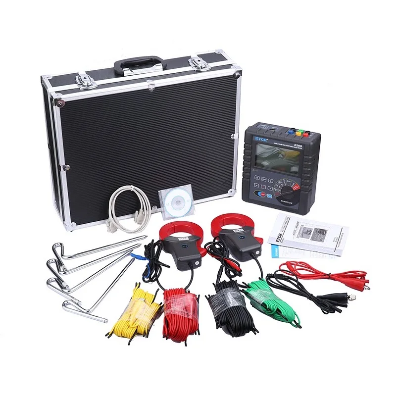 ETCR3200 Double Clamp Earth Resistance Meter Ground Resistance Multifunction Ground Resistance Tester Earth Resistance Tester
ETCR3200 Double Clamp Earth Resistance Meter Ground Resistance Multifunction Ground Resistance Tester Earth Resistance Tester