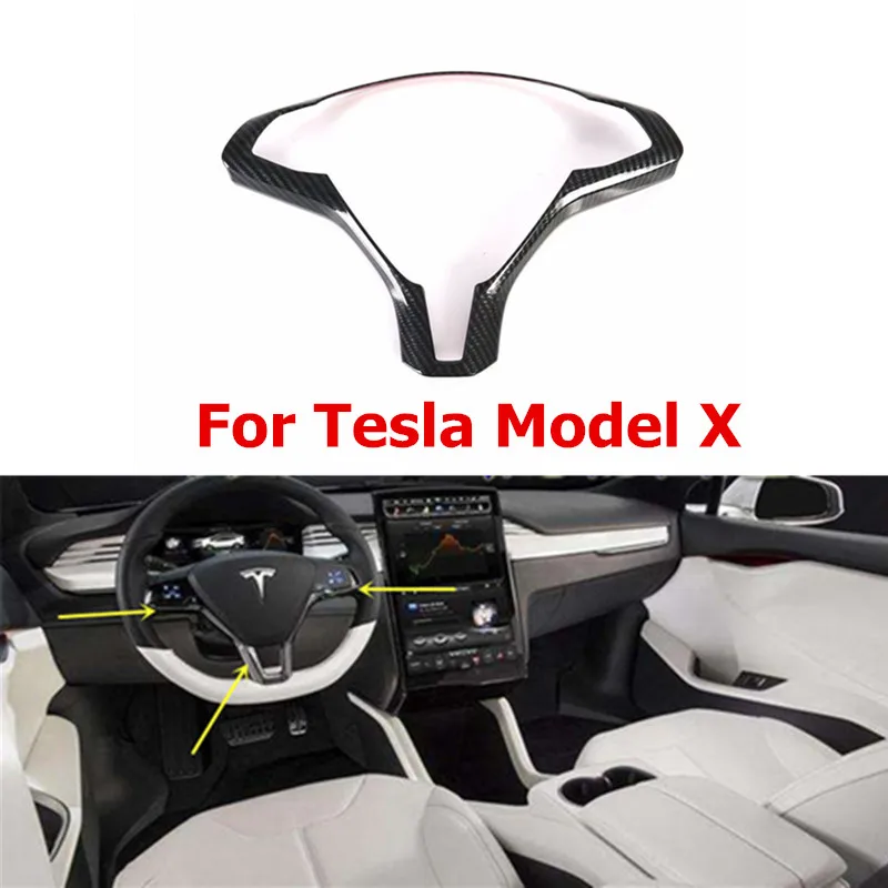 For Tesla Model S Model X Carbon Fiber Steering Wheel ABS Sticker Steering Wheel Trim Protective Cover Car Decorative Decal
For Tesla Model S Model X Carbon Fiber Steering Wheel ABS Sticker Steering Wheel Trim Protective Cover Car Decorative Decal