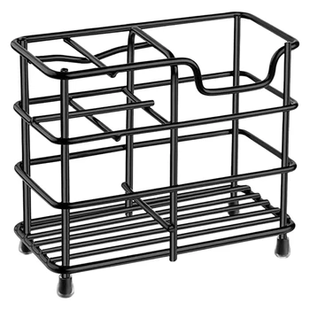 Toothbrush Holder,Small Stainless Steel Toothpaste Holder Bathroom Accessories Organizer with Five-Compartment,Black
Toothbrush Holder,Small Stainless Steel Toothpaste Holder Bathroom Accessories Organizer with Five-Compartment,Black