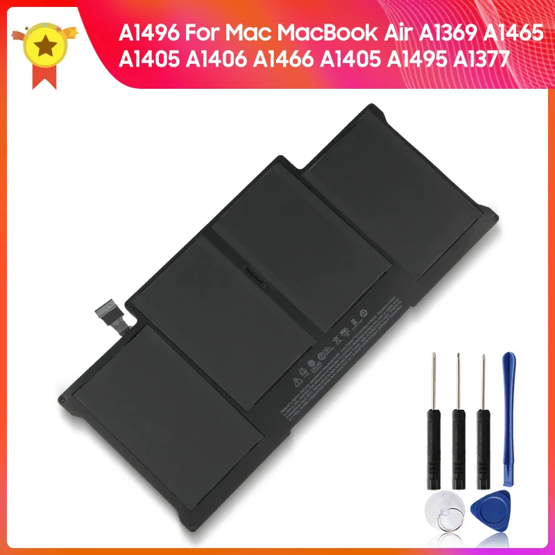 Original Replacement Battery A1496 For Mac MacBook Air A1369 A1465 A1405 A1406 A1466 A1405 A1495 A1377 7150mAh 54.4wh 7.6V
Original Replacement Battery A1496 For Mac MacBook Air A1369 A1465 A1405 A1406 A1466 A1405 A1495 A1377 7150mAh 54.4wh 7.6V