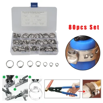 80pcs/Set Hose Clamp Classification Kit 304 Stainless Steel O-Clamp Fuel Line Interior Accessories Auto Fastener Hose Clamps
80pcs/Set Hose Clamp Classification Kit 304 Stainless Steel O-Clamp Fuel Line Interior Accessories Auto Fastener Hose Clamps