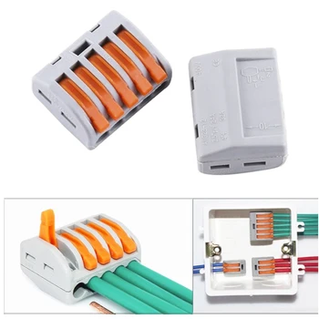 Portable Electric Cable Connectors Spring Lever Reusable 60pcs/Box Practical Terminal Block Wire Connector
Portable Electric Cable Connectors Spring Lever Reusable 60pcs/Box Practical Terminal Block Wire Connector