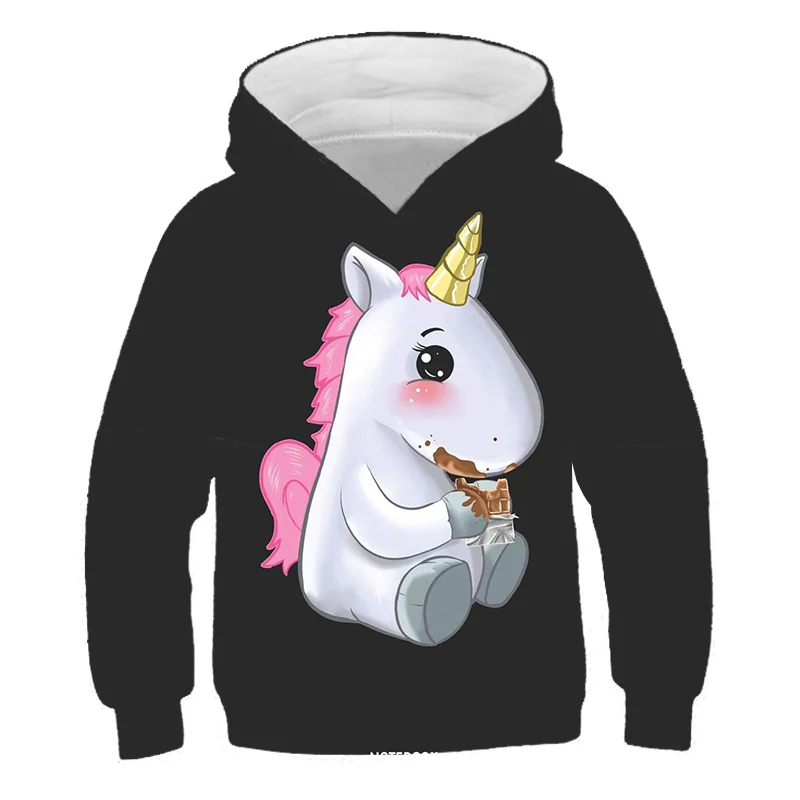 Sparkling Unicorn Black Hoodie Sparkling Unicorn Black Hoodie