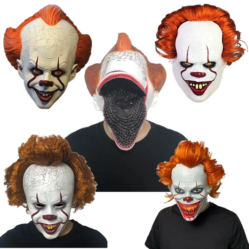 Latex Scary Halloween Costumes Cannibal Clown Mask 2019 Movie It Chapter 2 Pennywise Clown Mask with Big Mouth
Latex Scary Halloween Costumes Cannibal Clown Mask 2019 Movie It Chapter 2 Pennywise Clown Mask with Big Mouth