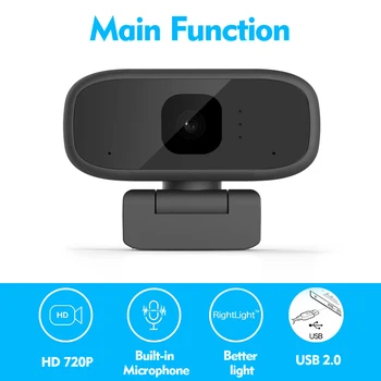 USB Web Camera 720P HD Computer Camera Webcams Built-In Dual Stereo Microphone 1280 * 720 Dynamic Resolution For computer
USB Web Camera 720P HD Computer Camera Webcams Built-In Dual Stereo Microphone 1280 * 720 Dynamic Resolution For computer