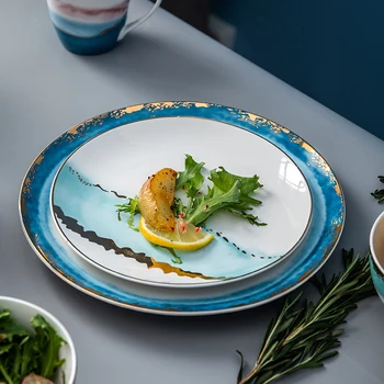 Gold Ceramic Plate Tableware Home Decoration Porcelain Plate Dish Cake Pastry Fruit Cake plate Rice Soup Bowl Tea Water Mug Cup
Gold Ceramic Plate Tableware Home Decoration Porcelain Plate Dish Cake Pastry Fruit Cake plate Rice Soup Bowl Tea Water Mug Cup