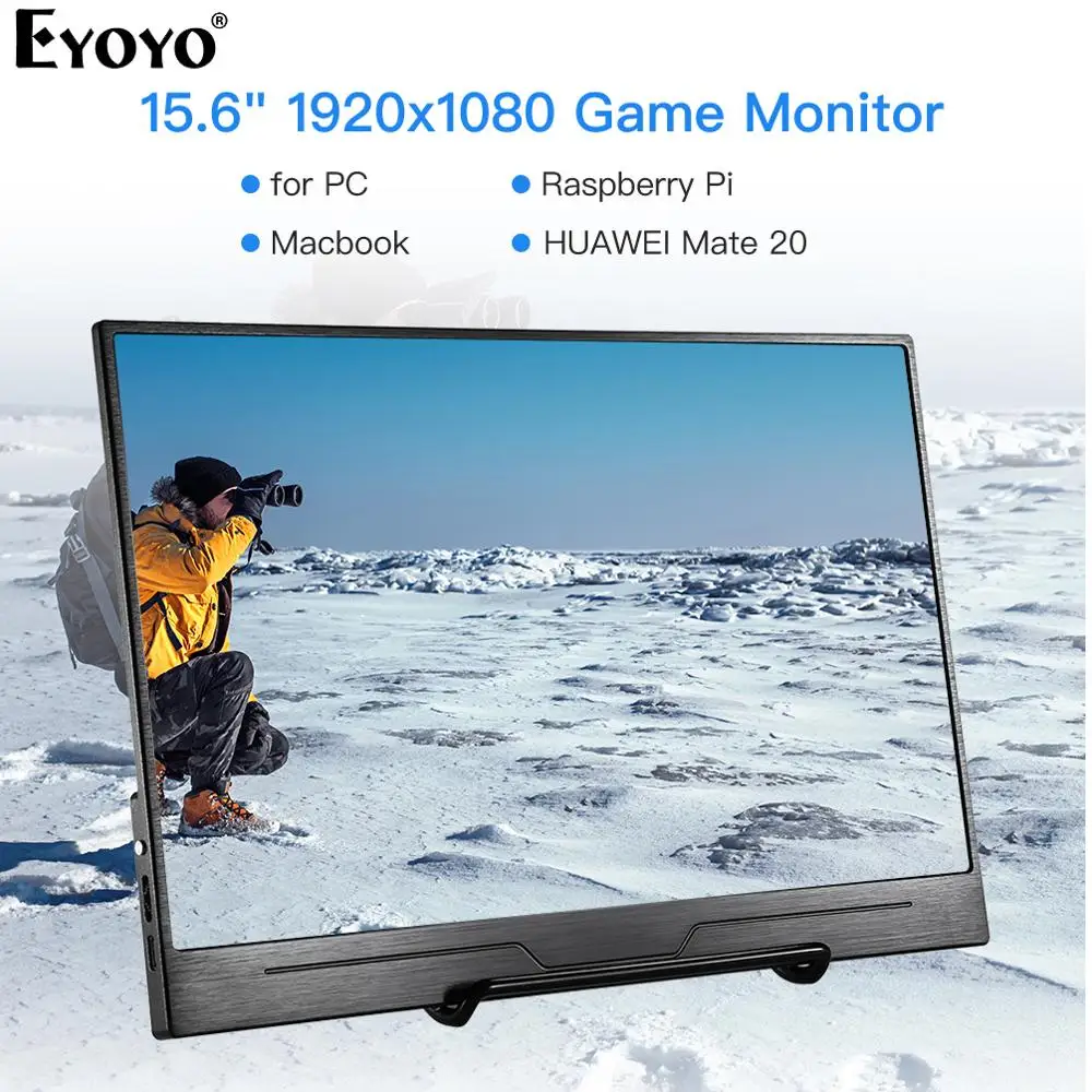 Eyoyo EM15H Portable Monitor 15.6" HDMI LCD screen LCD USB Type-C 1920X1080 IPS for raspberry pi PC PS4 Laptop Phone Xbox Switch
Eyoyo EM15H Portable Monitor 15.6" HDMI LCD screen LCD USB Type-C 1920X1080 IPS for raspberry pi PC PS4 Laptop Phone Xbox Switch