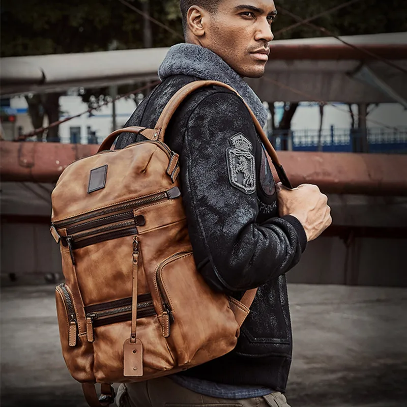 New first layer cowhide large capacity men's backpack male travel bag full genuine leather men laptop school backpacks
New first layer cowhide large capacity men's backpack male travel bag full genuine leather men laptop school backpacks