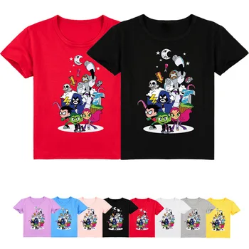 2020 Cartoon Teens Titans GO T Shirt Kids Summer Clothes Boys T-shirts Short Sleeve Raven Robin Cyborg Girls Casual Hip Hop Tops 
2020 Cartoon Teens Titans GO T Shirt Kids Summer Clothes Boys T-shirts Short Sleeve Raven Robin Cyborg Girls Casual Hip Hop Tops
