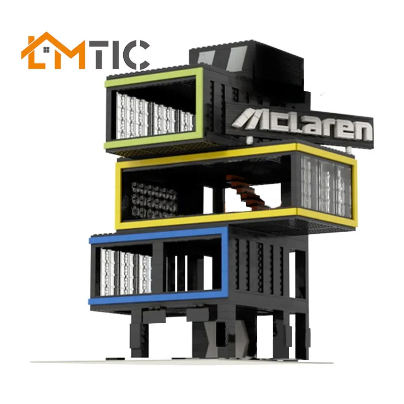 BuildMOC 46907 модульный мотор для студии 2020 новый стиль уличный вид строительные блоки