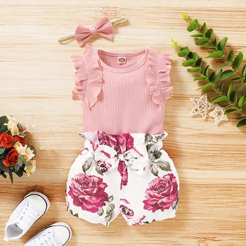3Pcs Newborn Baby Girl Clothes Set Romper Sleeveless Tops Floral Shorts Headband Outfits Summer Toddler Outfits Kids Clothing
3Pcs Newborn Baby Girl Clothes Set Romper Sleeveless Tops Floral Shorts Headband Outfits Summer Toddler Outfits Kids Clothing