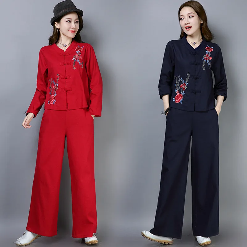 Autumn National Wind Cotton Linen Embroidered Cardigan Short Jacket + Loose-Fit Wide Shorts Two-Piece Set
Autumn National Wind Cotton Linen Embroidered Cardigan Short Jacket + Loose-Fit Wide Shorts Two-Piece Set