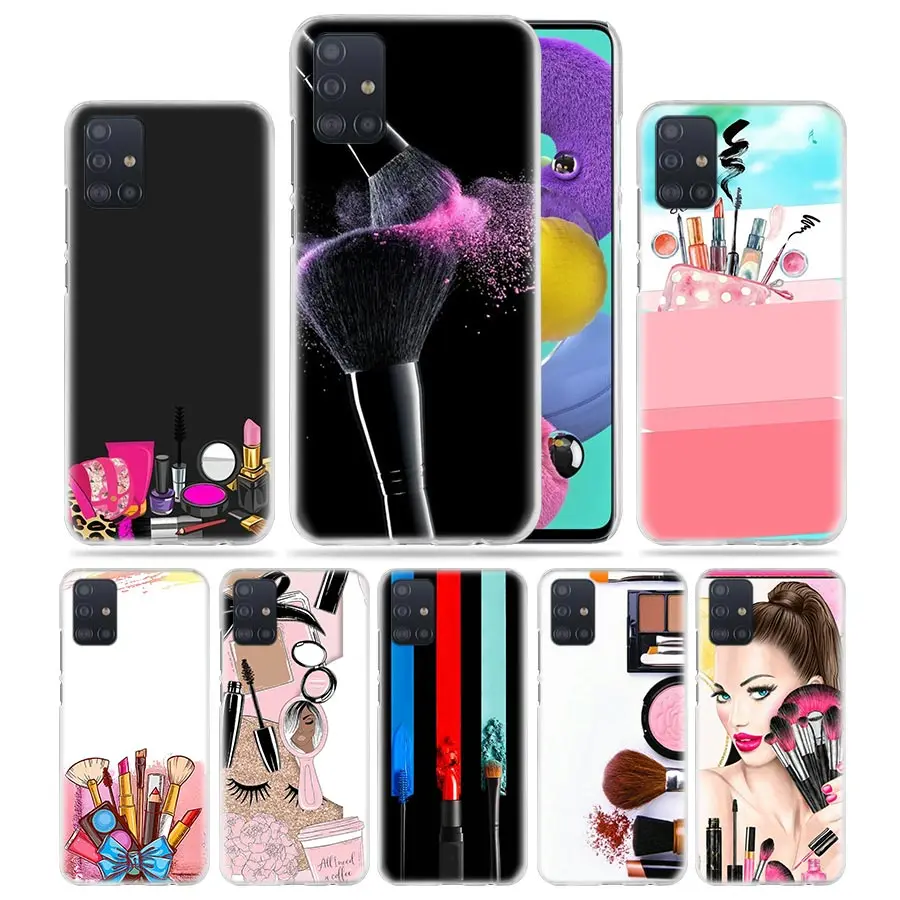 Модный макияж Чехол для Samsung Galaxy A51 A71 A21 M31 M51 A01 A70s A50s S20 ультра 5G жесткий чехол