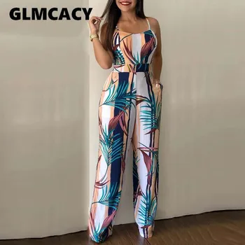Women Leaf Print spaghetti strap Sexy Jumpsuit Boho Rompers Jumpsuit Elegant Summer casual Jumpsuits
Women Leaf Print spaghetti strap Sexy Jumpsuit Boho Rompers Jumpsuit Elegant Summer casual Jumpsuits