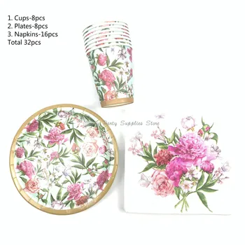 32pcs/lot Hawaiian Wind Flower Disposable Tableware Rose Gold Plate Napkin Cup Happy Birthday Party Deco Kids Baby GardenParty
32pcs/lot Hawaiian Wind Flower Disposable Tableware Rose Gold Plate Napkin Cup Happy Birthday Party Deco Kids Baby GardenParty