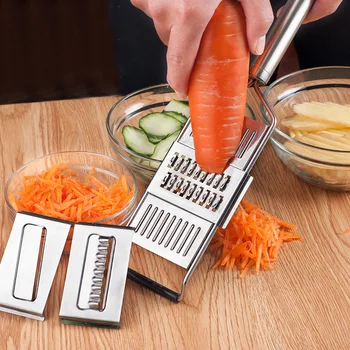 Multifunction Vegetable Grater Shredder Slicer Stainless Steel Vegetable Fruit Chopper Cutter with 3 Interchangeable Blades
Multifunction Vegetable Grater Shredder Slicer Stainless Steel Vegetable Fruit Chopper Cutter with 3 Interchangeable Blades